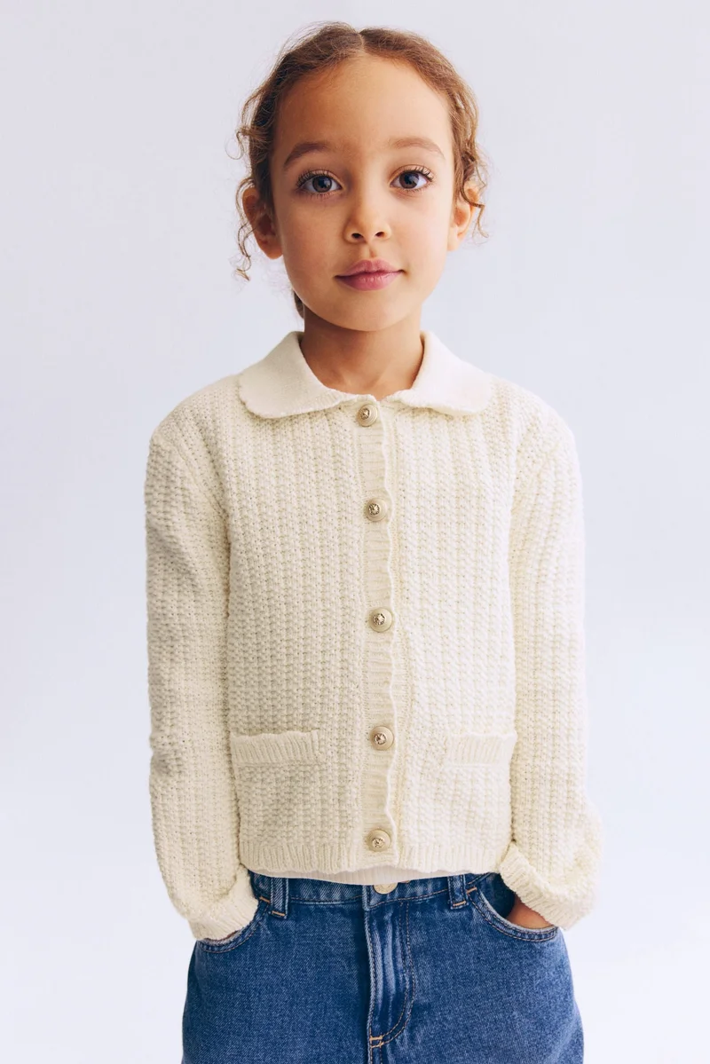 H&M Textured-knit cardigan